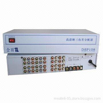 1 x 8 YPbPr Splitter, 1,080P Resolution, 6W Rated Power